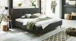 Bett "Indore" -Bettbezüge Verkäufe 2024 bett indore hochwertig webstoff anthrazit