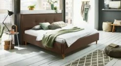 Bett "Indore" -Bettbezüge Verkäufe 2024 bett indore hochwertig webstoff braun