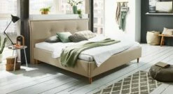 Bett "Indore" -Bettbezüge Verkäufe 2024 bett indore hochwertig webstoff natur