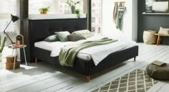 Bett "Indore" -Bettbezüge Verkäufe 2024 bett indore hochwertig webstoff schwarz