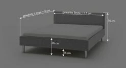 Bett "Jalma" -Bettbezüge Verkäufe 2024 bett jalmabemassungsgrafik