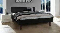 Bett "Jorgen" -Bettbezüge Verkäufe 2024 bett jorgen echtlederbezug schwarz