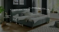 Bett "Kannur" -Bettbezüge Verkäufe 2024 bett kannur bettkasten geraeumig bemassung grafik