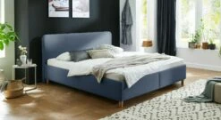 Bett "Kannur" -Bettbezüge Verkäufe 2024 bett kannur hochwertig webstoff blau