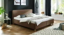 Bett "Kannur" -Bettbezüge Verkäufe 2024 bett kannur hochwertig webstoff braun