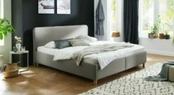 Bett "Kannur" -Bettbezüge Verkäufe 2024 bett kannur hochwertig webstoff grau