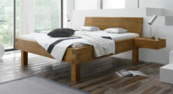 Bett "Kasos" -Bettbezüge Verkäufe 2024 bett kasos naturfarben 30cm fuesse gr