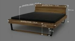 Bett "Keila" 11 Bett "Keila" -Bettbezüge Verkäufe 2024 bett keila bemassungsgrafik