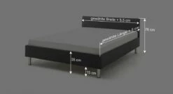 Bett "Kermor" -Bettbezüge Verkäufe 2024 bett kermor bemassungsgrafik