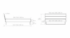 Bett "Konna" 15 Bett "Konna" -Bettbezüge Verkäufe 2024 bett konna bemassungsgrafik