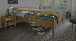 Bett "Lancy" -Bettbezüge Verkäufe 2024 bett lancy bemassungs skizze