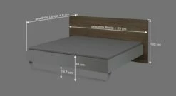 Bett "Lania" -Bettbezüge Verkäufe 2024 bett lania stabil kufe bemassung grafik