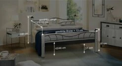 Bett "Lavia" -Bettbezüge Verkäufe 2024 bett lavia bemassungs skizze