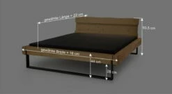 Bett "Lenka" -Bettbezüge Verkäufe 2024 bett lenka bemassungsgrafik