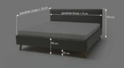 Bett "Levantina" 13 Bett "Levantina" -Bettbezüge Verkäufe 2024 bett levantina bemassungsgrafik