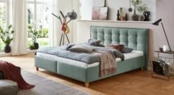 Bett "Lusaka" 34 Bett "Lusaka" -Bettbezüge Verkäufe 2024 bett lusaka webstoff blaugruen