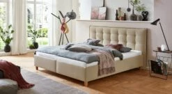 Bett "Lusaka" 28 Bett "Lusaka" -Bettbezüge Verkäufe 2024 bett lusaka webstoff natur