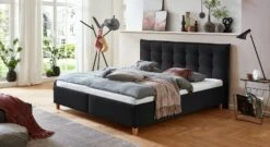 Bett "Lusaka" 33 Bett "Lusaka" -Bettbezüge Verkäufe 2024 bett lusaka webstoff schwarz