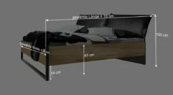 Bett "Mancos" -Bettbezüge Verkäufe 2024 bett mancos bemassung grafik