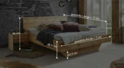 Bett "Marmolata" -Bettbezüge Verkäufe 2024 bett marmolata bemassungs grafik