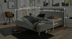 Bett "Medana" -Bettbezüge Verkäufe 2024 bett medana extravagantes design bemassung grafik