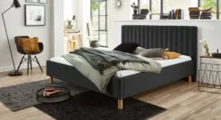 Bett "Medana" -Bettbezüge Verkäufe 2024 bett medana velours webstoff anthrazit