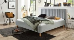 Bett "Medana" -Bettbezüge Verkäufe 2024 bett medana velours webstoff hellgrau