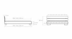Bett "Mera" -Bettbezüge Verkäufe 2024 bett mera masse grafik