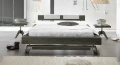 Bett "Molina" -Bettbezüge Verkäufe 2024 bett molina akazie saegerau grau