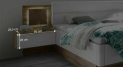 Bett Mit Nachttischen "Caribea" -Bettbezüge Verkäufe 2024 bett nachttisch caribea schublade praktisch bemassung grafik
