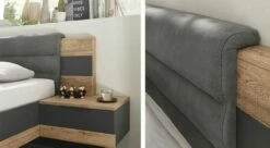 Bett Mit Nachttischen "Igneo" -Bettbezüge Verkäufe 2024 bett nachttisch igneo polsterkopfteil anthrazit