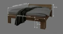 Bett "Nivan" -Bettbezüge Verkäufe 2024 bett nivan bemassungs grafik