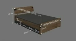 Bett "Nolan" -Bettbezüge Verkäufe 2024 bett nolan 140cm breite modern bemassung grafik