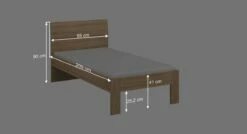 Bett "Oliana" -Bettbezüge Verkäufe 2024 bett oliana bemassung grafik breite 95 cm