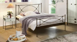 Bett "Ordino" -Bettbezüge Verkäufe 2024 bett ordino metall braun gold gewischt gr