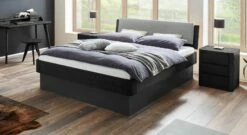 Bett "Otavalo" -Bettbezüge Verkäufe 2024 bett otavalo graphitfarben sockel anthrazit