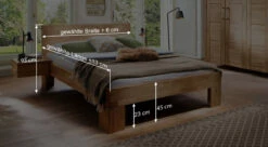 Bett "Pasja" -Bettbezüge Verkäufe 2024 bett pasja bemassungs grafik