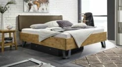 Bett "Passo" -Bettbezüge Verkäufe 2024 bett passo braun kopfteil breit bettrahmen