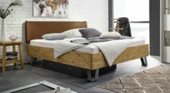 Bett "Passo" -Bettbezüge Verkäufe 2024 bett passo cognac kopfteil hochwertig