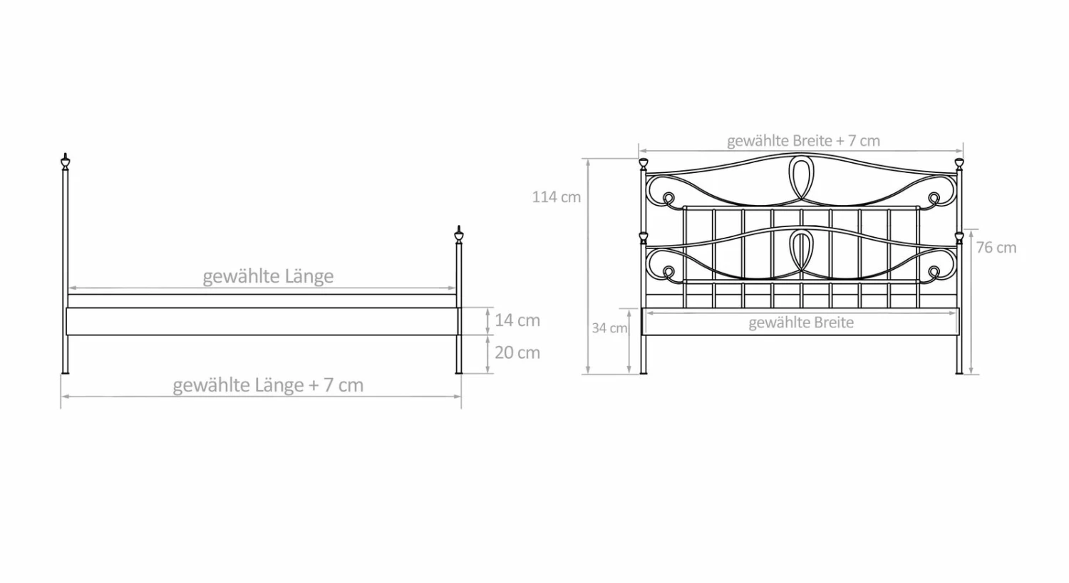 Bett "Piemonte" 4 Bett "Piemonte" – Bild 2