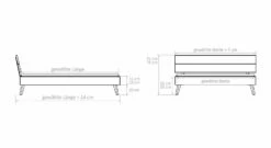Bett "Pikosa" -Bettbezüge Verkäufe 2024 bett pikosa bemassung grafik
