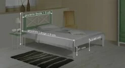 Bett "Pintana" 18 Bett "Pintana" -Bettbezüge Verkäufe 2024 bett pintana bemassungs skizze