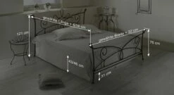 Bett "Porco" -Bettbezüge Verkäufe 2024 bett porco bemassungs skizze