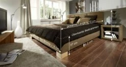 Bett "Quintino" -Bettbezüge Verkäufe 2024 bett quintino bemassungs skizze