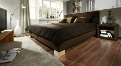 Bett "Quintino" -Bettbezüge Verkäufe 2024 bett quintino webstoff braun