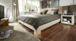 Bett "Quintino" -Bettbezüge Verkäufe 2024 bett quintino webstoff creme