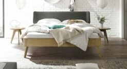 Bett "Rakaia" -Bettbezüge Verkäufe 2024 bett rakaia 25cm fusshoehe anthrazitfarben kopfteil