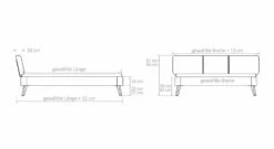 Bett "Rakaia" -Bettbezüge Verkäufe 2024 bett rakaia bemassungs skizze