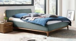 Bett "Rasma" -Bettbezüge Verkäufe 2024 bett rasma fischgraet velours bezug blaugrau