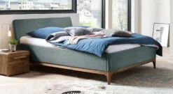 Bett "Rasma" -Bettbezüge Verkäufe 2024 bett rasma rahmenhoehe 48cm bezug blaugrau